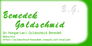 benedek goldschmid business card